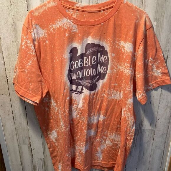 T-shirt bleach splatter style turkey Size XL - Picture 1 of 3